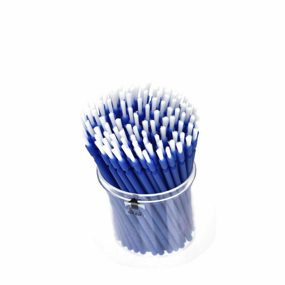 100x Dental Disposable Blue Micro Applicators Long Tipped Bendable Micro Brushes