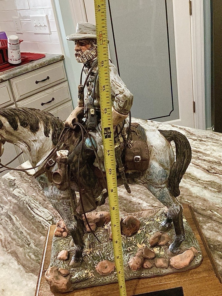 DEFECTIVE DAMAGE Rod Mench Signed Robert E Lee Statue Limited Edition 68 G3D