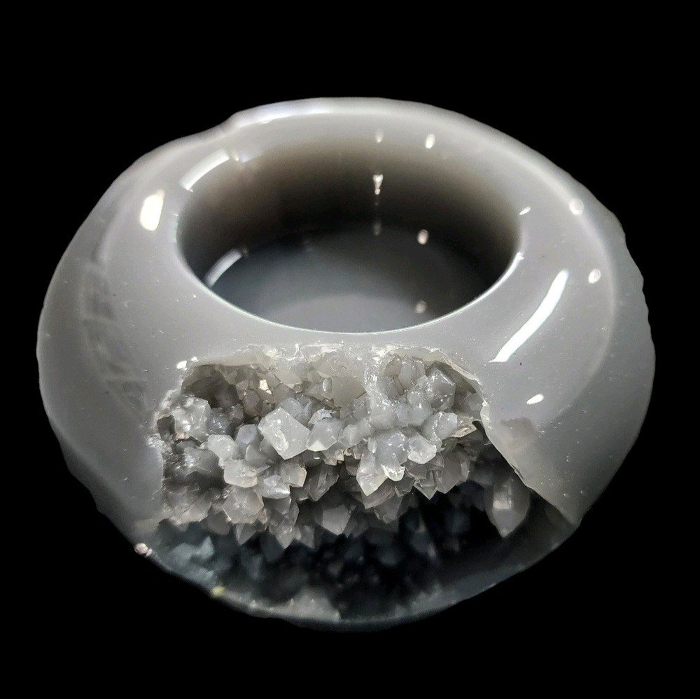 Small ROUND Druzy Tealight Holder Silicone Mold AU