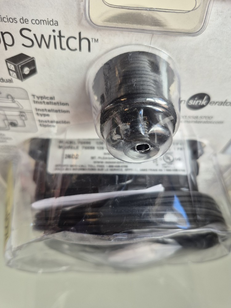 InSinkErator STS-OOSN SinkTop Chrome or White Button Dual Outlet Switch