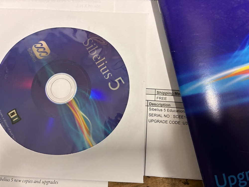 Sibelius 5 Upgrade disc kit Music Notation Software