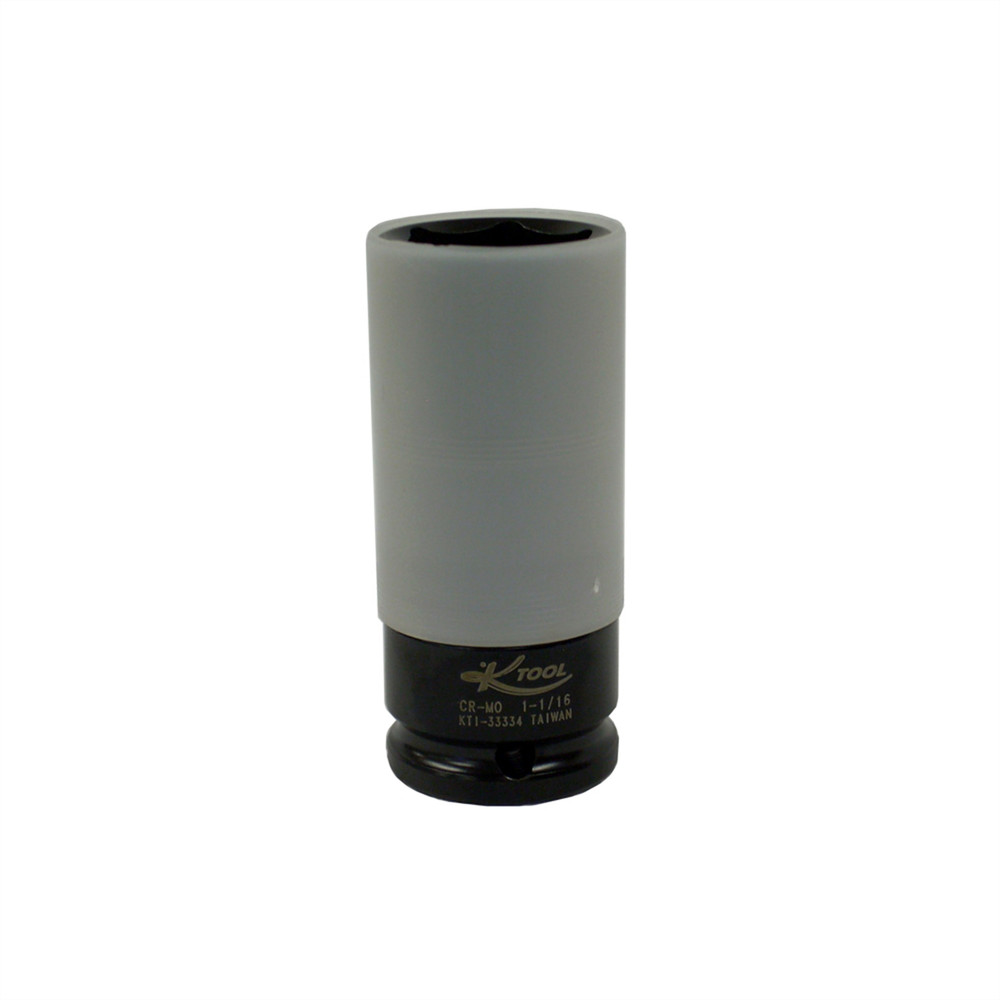 K-Tool 33334 1-1/16" x 1/2 Drive Thin Wall Protective Black Socket (EA)