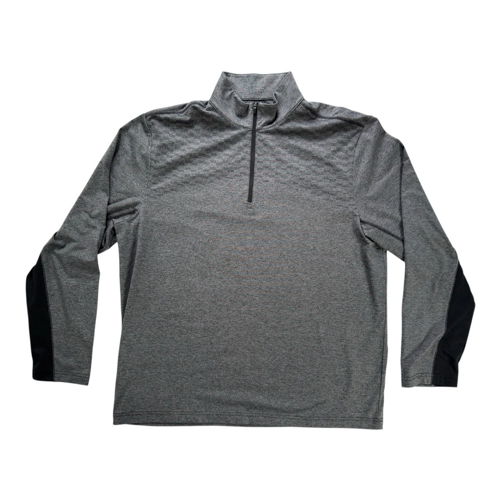 Ben Hogan Quarter Zip Pullover Mens L Gray Blue 2 Pack Performance Golf Preppy