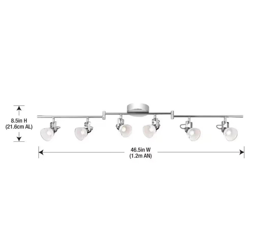 Hampton Bay 6-Light 4 ft. Chrome Integrated LED Track Lighting Kit New