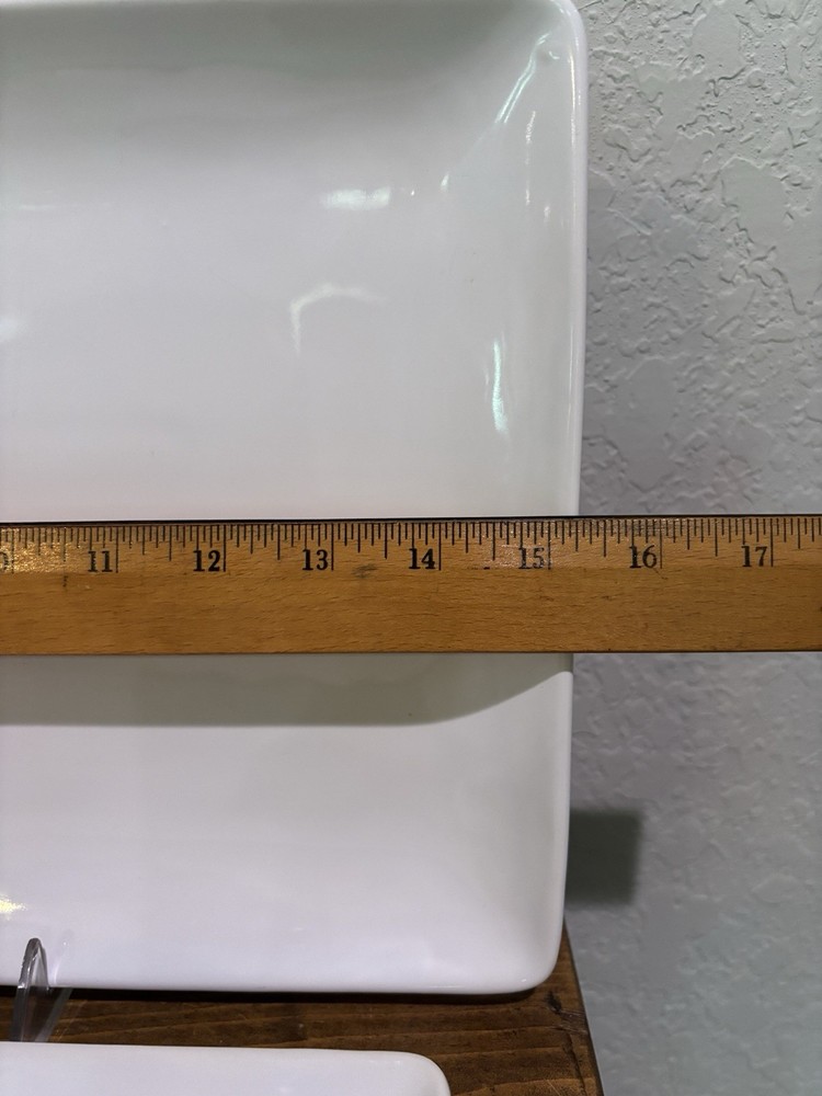 White Porcelain Servng Set Rectangle Platters Or Plates Threshold™