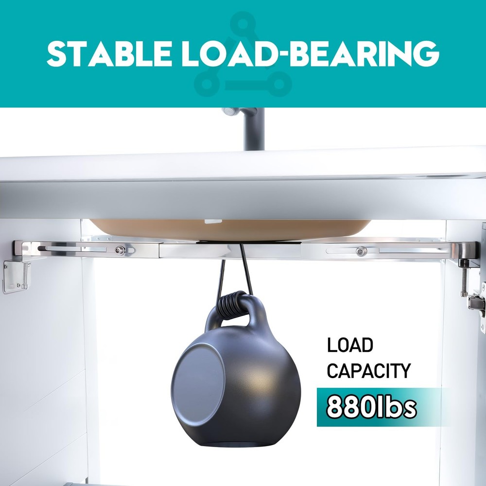 Undermount Sink Brackets, Stainless Steel Adjustable Undermounts Sinks Suppor...