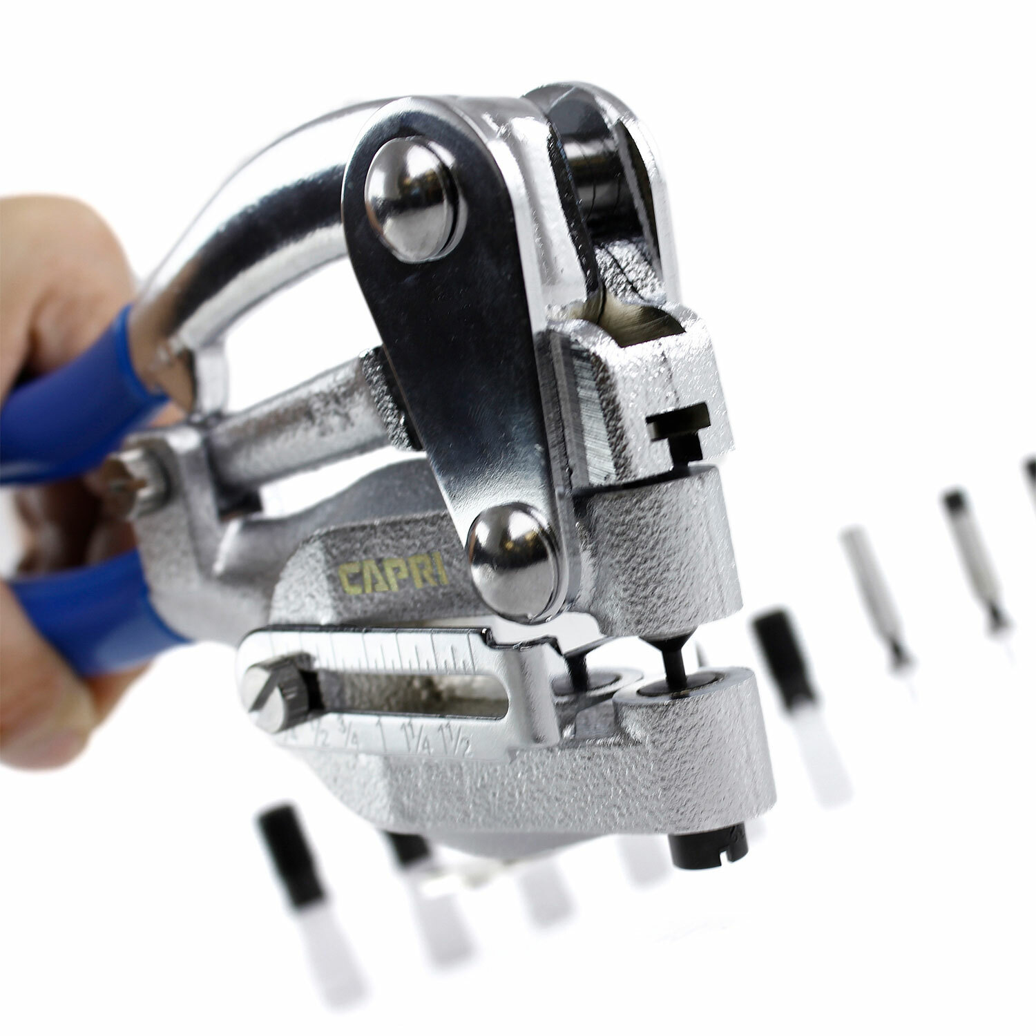 Capri Tools Metal Hole Punch Set with Puncher 16 Piece