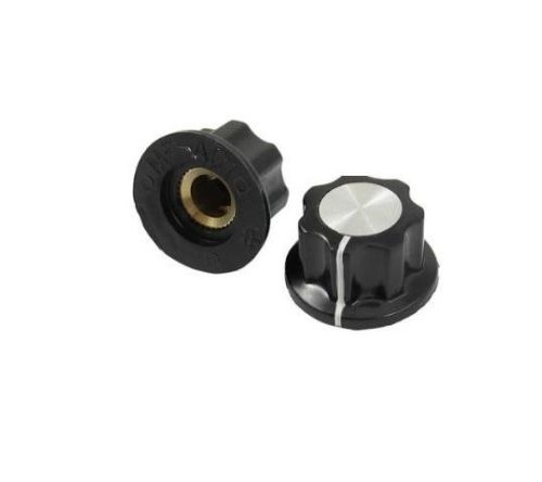 20pcs Adjustable Turn 16mm Top 6mm Shaft Insert Dia Potentiometer Rotary Knobs