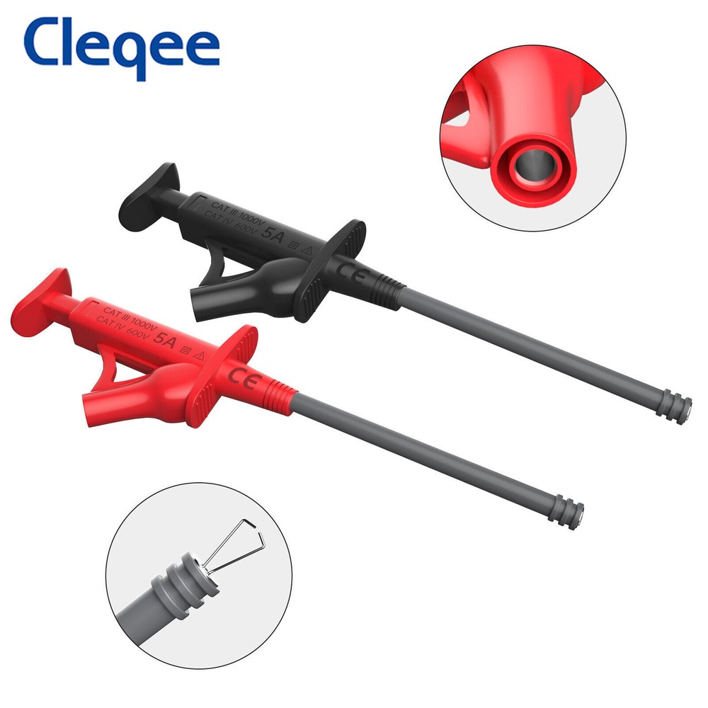 25PCS Silicone Multimeter Test Leads Kit with Replaceable Wire Piercing Probes