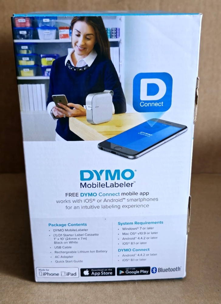 DYMO MobileLabeler Label Maker with Bluetooth - 1982171 - NEW - Open Box