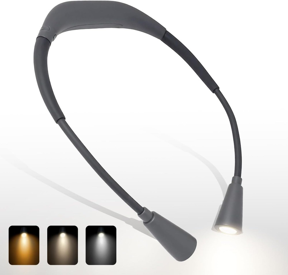 Glocusent LED Neck Reading Light - Grey (GLCSNTBL001)