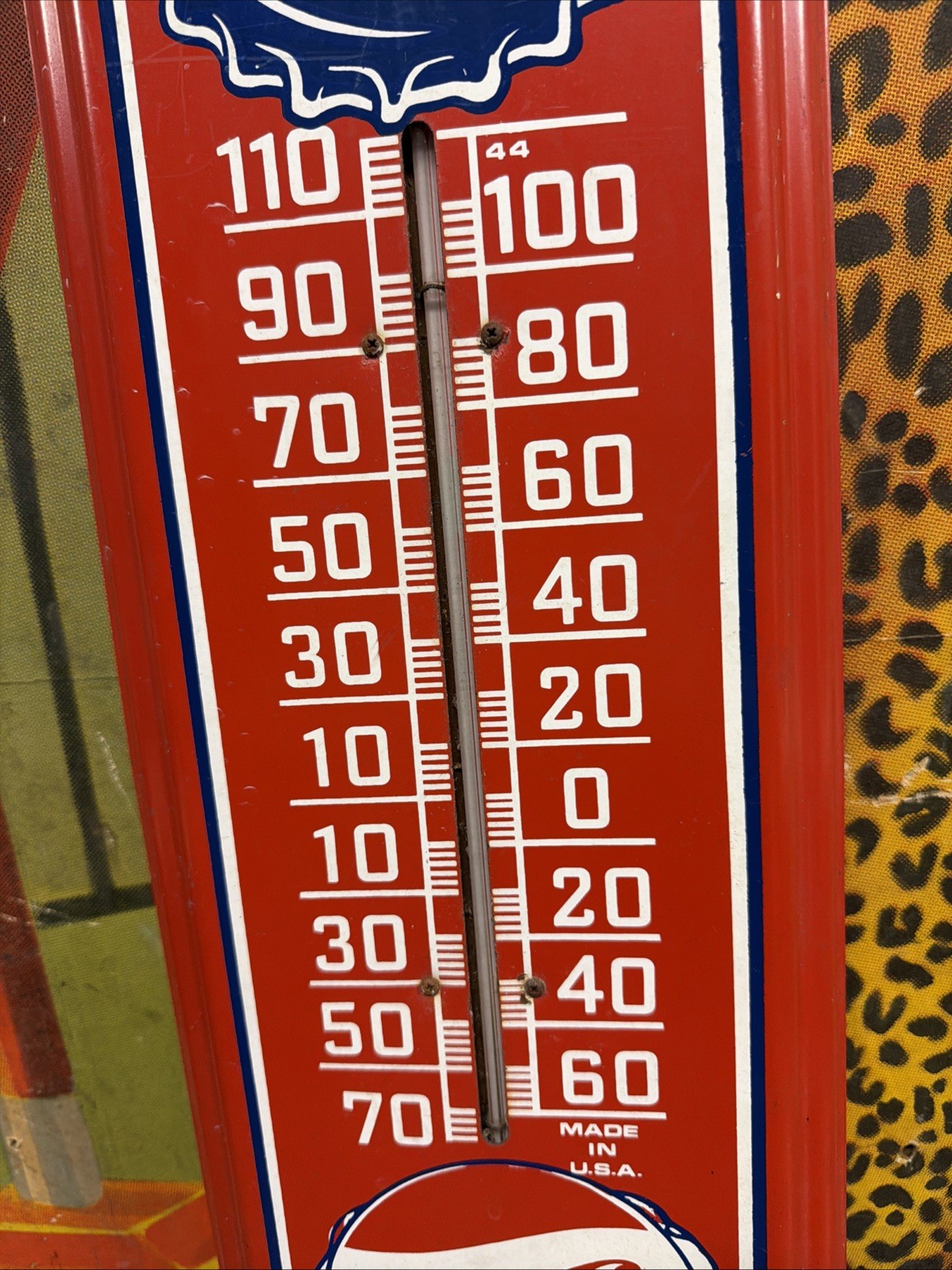VINTAGE PEPSI COLA THERMOMETER SIGN COCA COLA 7UP PEPSI ORANGE CRUSH DR PEPPER