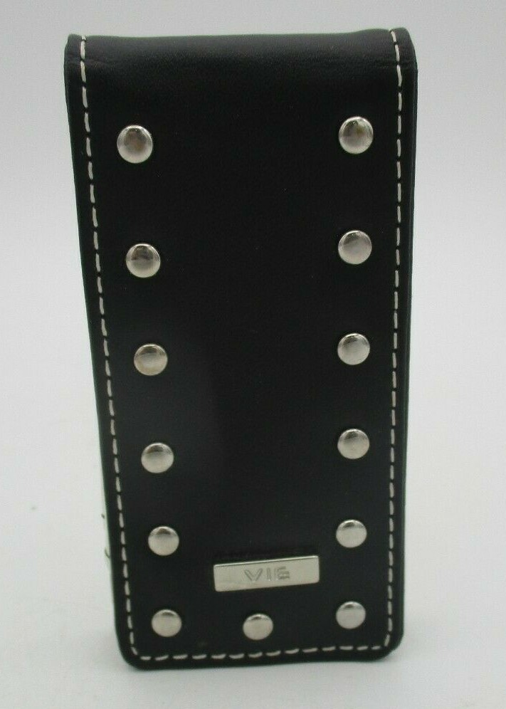 Unique Leather Studded case for 2nd Generation iPod model A1199 - Black/White