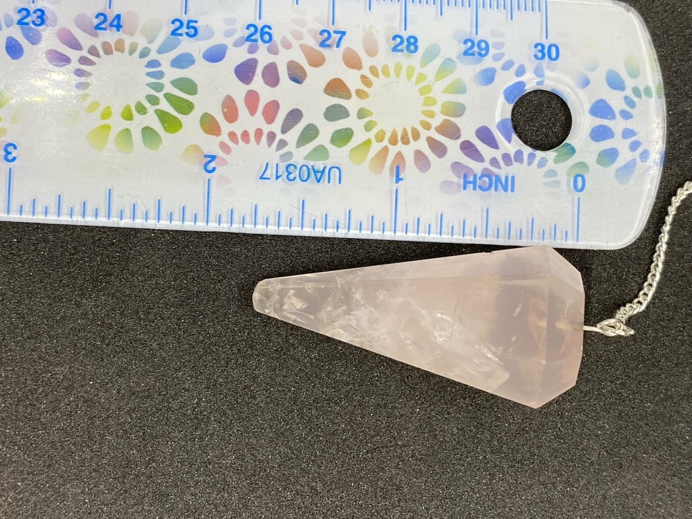 6-sided Rose Quartz Pendulum