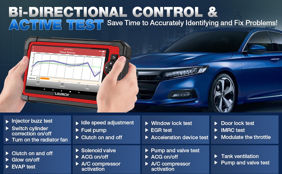 LAUNCH X431 CRP919E Bidirectional Diagnostic OBD2 Scanner ECU Reader 35+ Reset