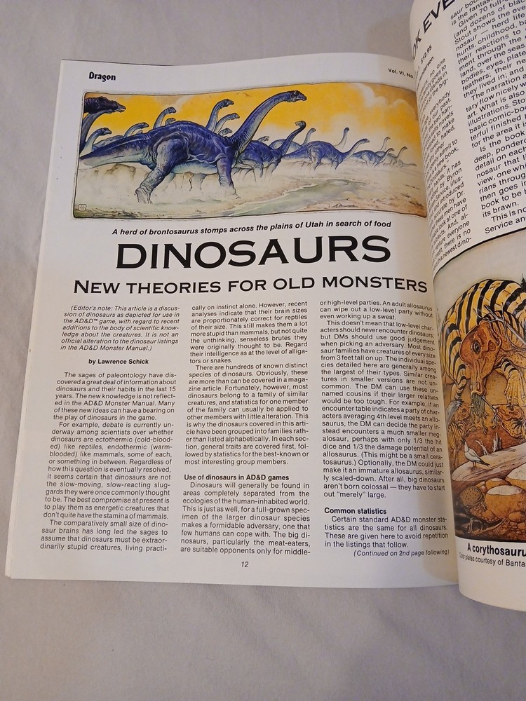 Vintage Dungeons And Dragons Dragon Magazine #55 Missing Insert Module