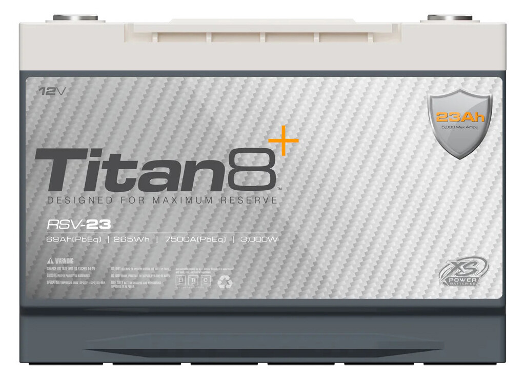 XS Power RSV-23 Group 34 Lithium LTO Car Battery 69AH/750CCA PB EQ Compact/10Lbs