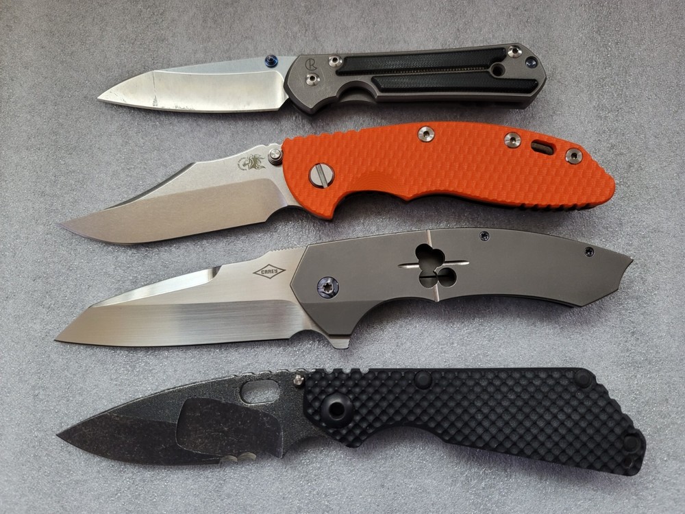 Peter Carey Custom Knives 2014 Framelock Cure Prototype, Tom Mayo MOP Pattern