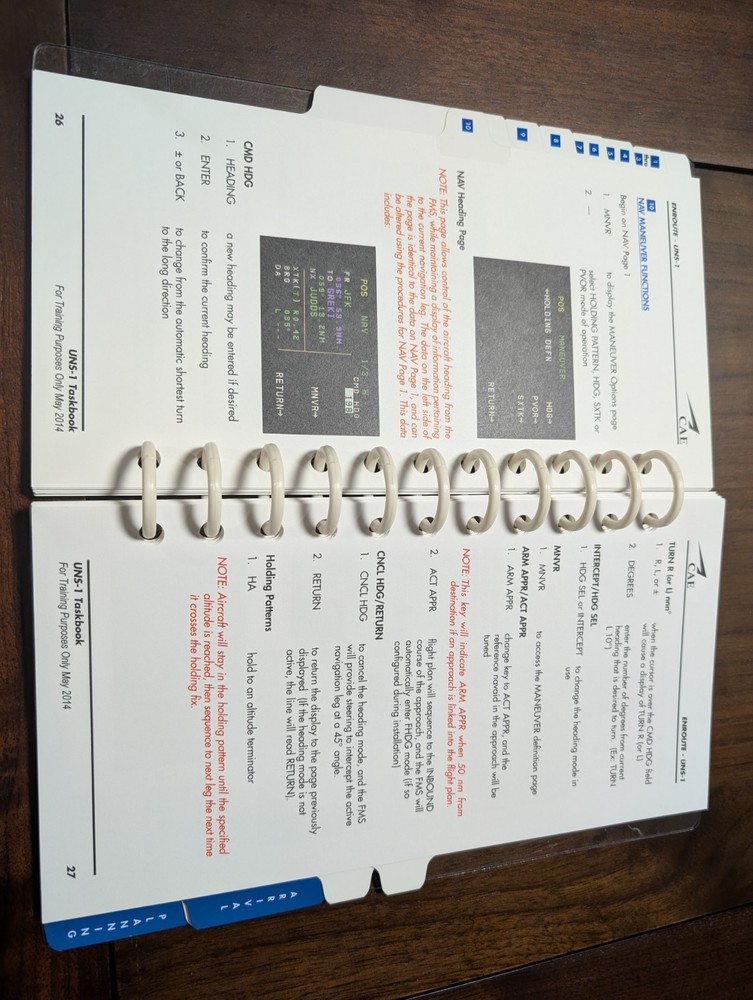 CAE UNS-1 FMS Taskbook