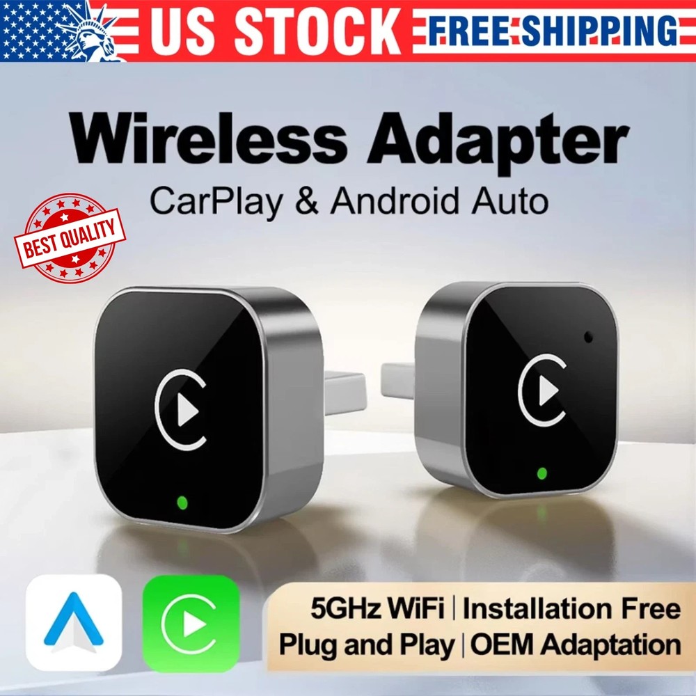 USB Auto Wireless CarPlay Adapter For iPhone Apple Wireless Dongle Plug ＆ Play