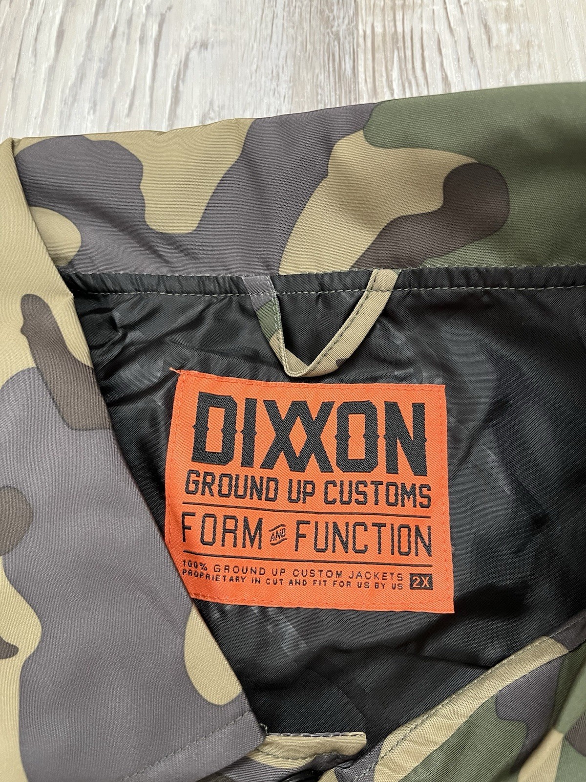 Dixxon Flannel Co. Men’s XXL Coaches Jacket Thick Windbreaker Camo Wind/Water