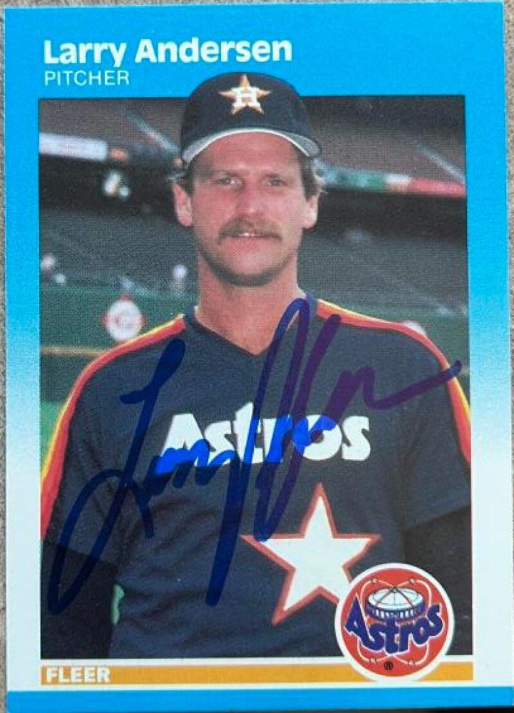 Larry Andersen Autographed 1987 Fleer #49