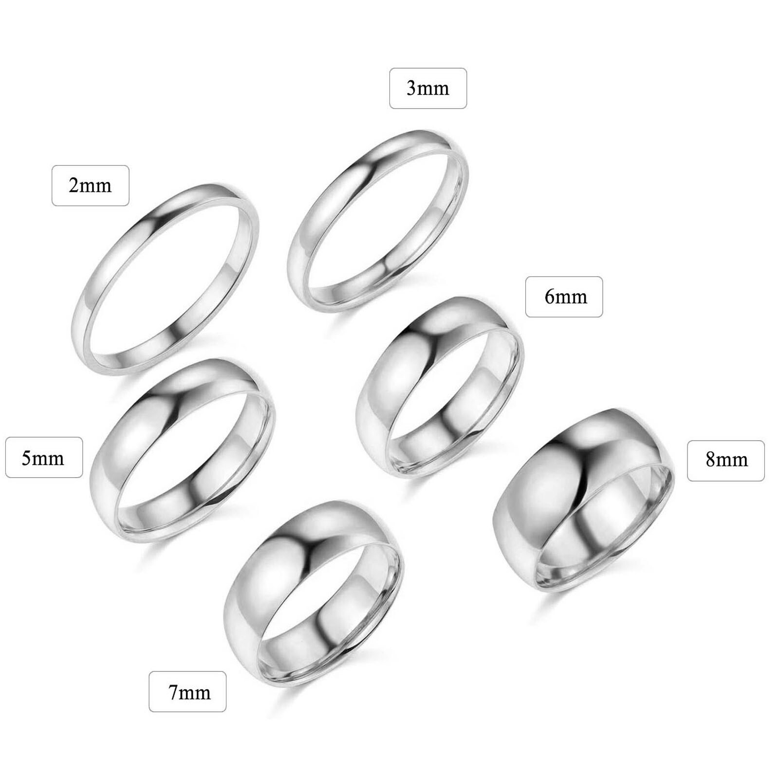 14k Solid Yellow White Gold 2mm 3mm 5mm 6mm 7mm 8mm Fit Engagement Wedding Band