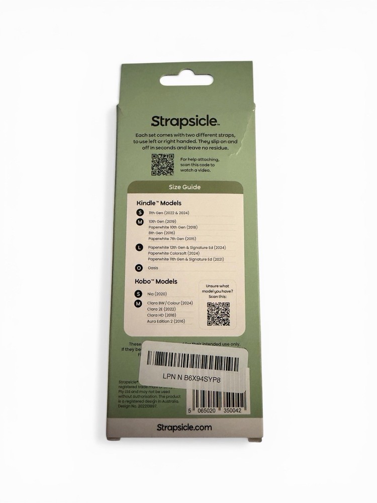 STRAPSICLE - Kindle Cover/ Straps/ Holder (2 straps per pack) E-Reader Accessory