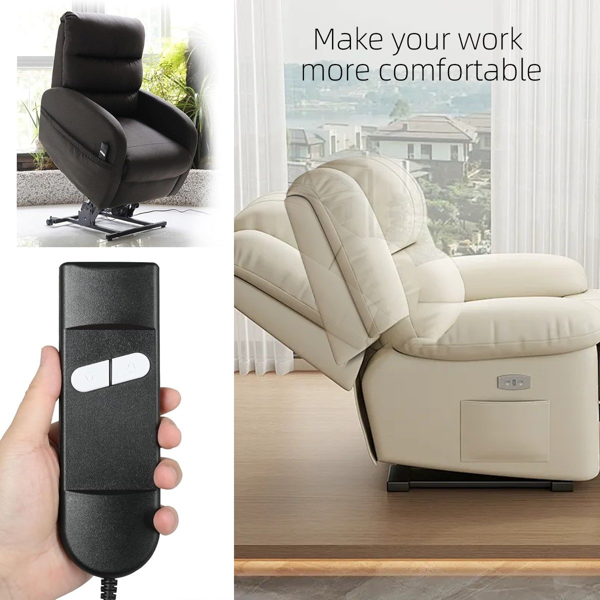 2 Button 5 Pin Recliner Remote Hand Control for Electric Power Lift Sofa Chair