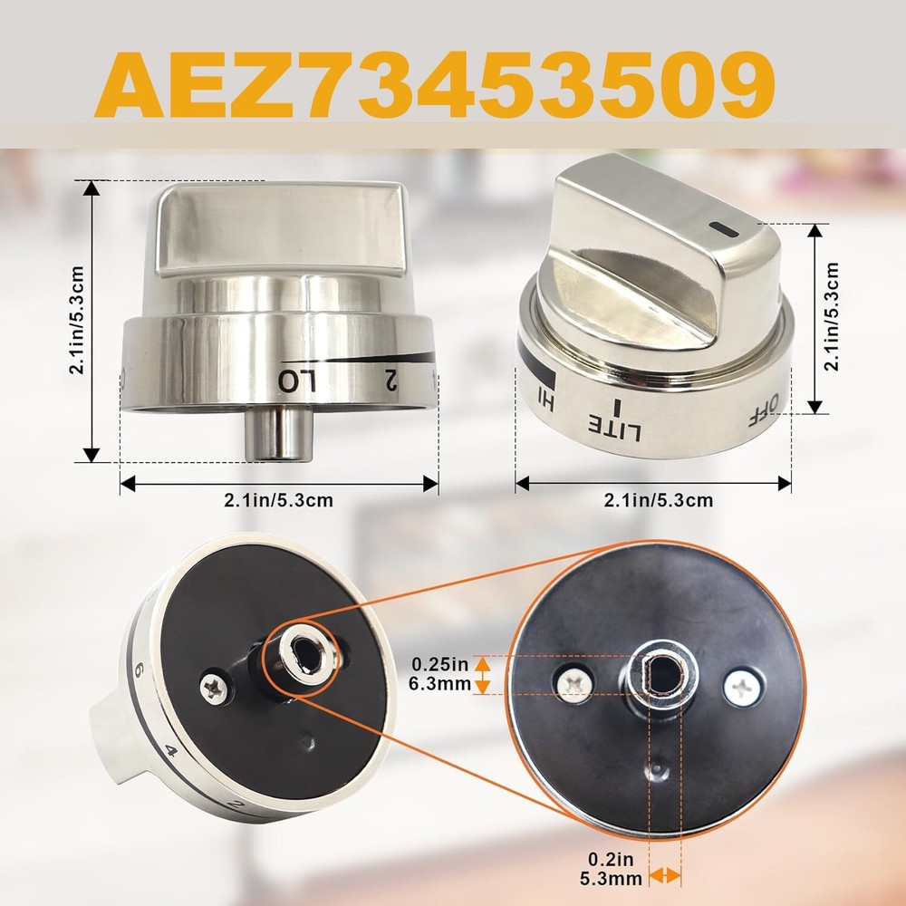 5 Pack AEZ73453509 Burner Knobs Replacement Parts for LG Range LDG3015ST