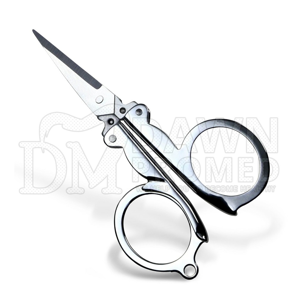 4 Pcs Small Folding Pocket Scissors Sharp Cutter Crafts sewing German Grade