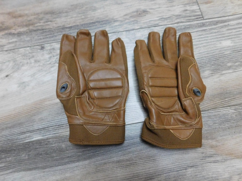 MENS BROWN GLOVES W/ HARD KNUCKLE SIZE LARGE