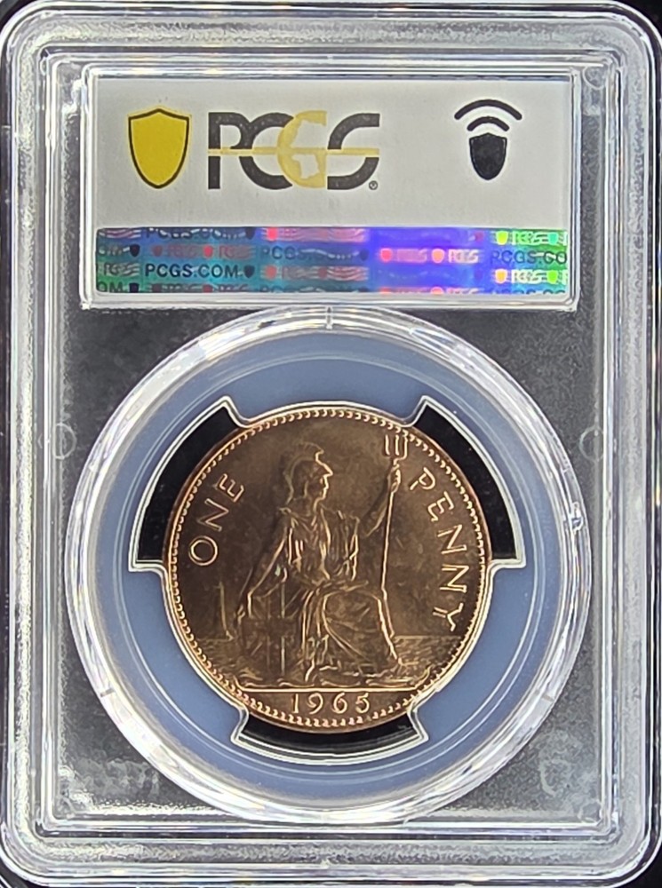 1965 Great Britain Penny 1D | PCGS MS64RD (7984)