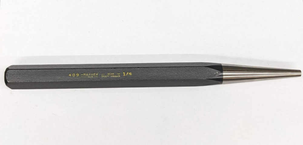 Mayhew 1/4" Solid Punch 10" Long 409 USA Warranty