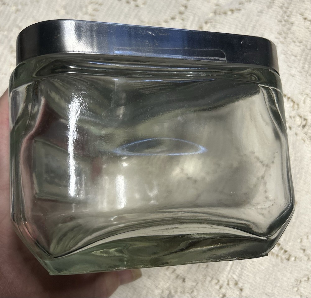 Hershey’s Kiss Triangular Glass And Metal Candy Jar Dish Container