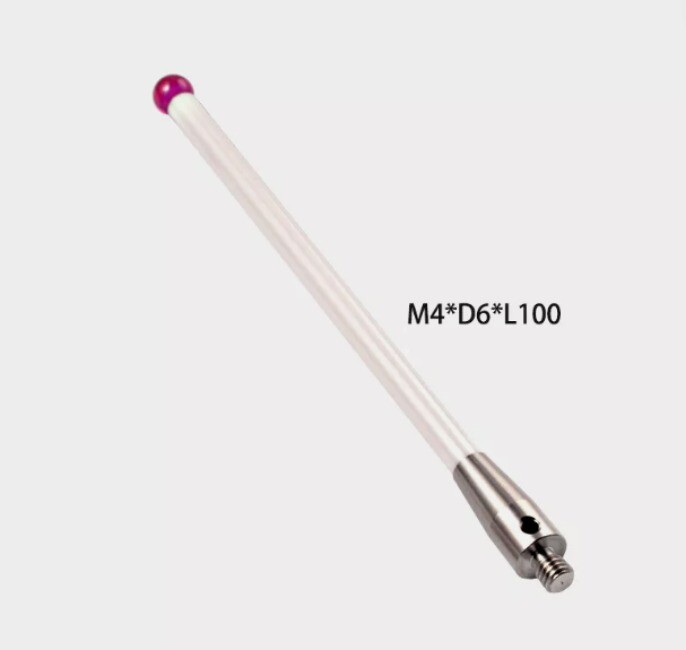 CMM Touch Probe Stylus/6mm Ruby Ball Ceramic Stem M4 Thread 100mm A-5000-3712