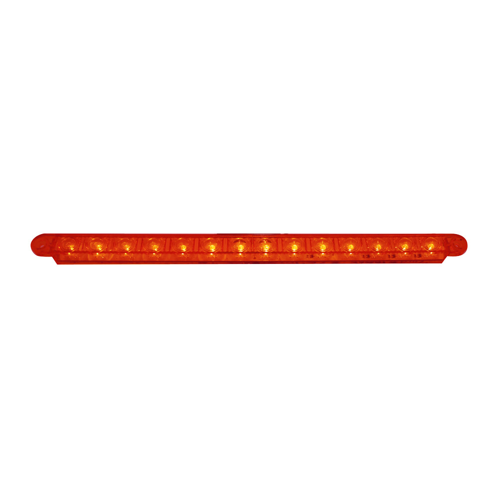 14 LED 12" Sequential Light Bar Only - Red LED/Red Lens