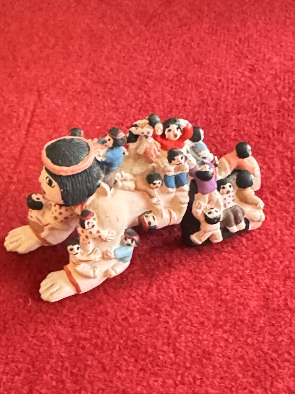 Vintage Storyteller Figurine with 25 Children Southwest Pueblo Design Mini 2.5"