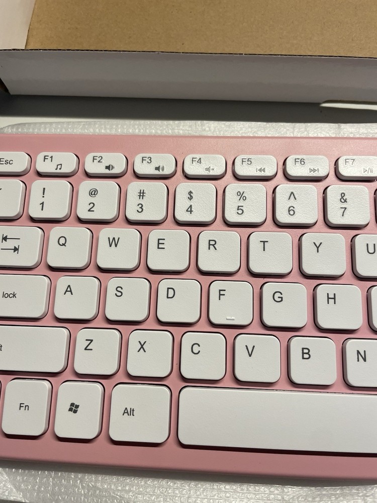 mini pink wireless keyboard and mouse 100% Tested WORKS