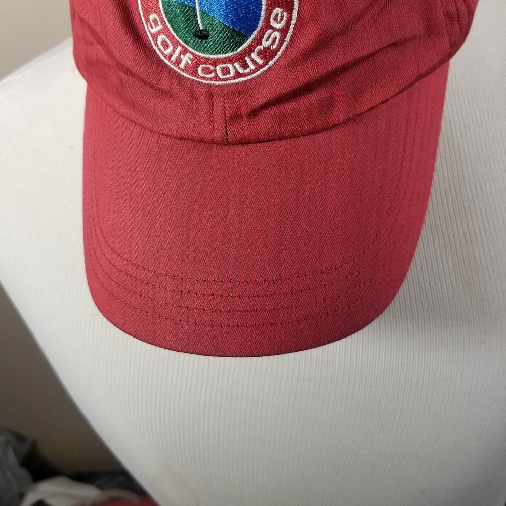 Lakeshore Golf Course Hat Imperial Brand Red Baseball Cap Strapback