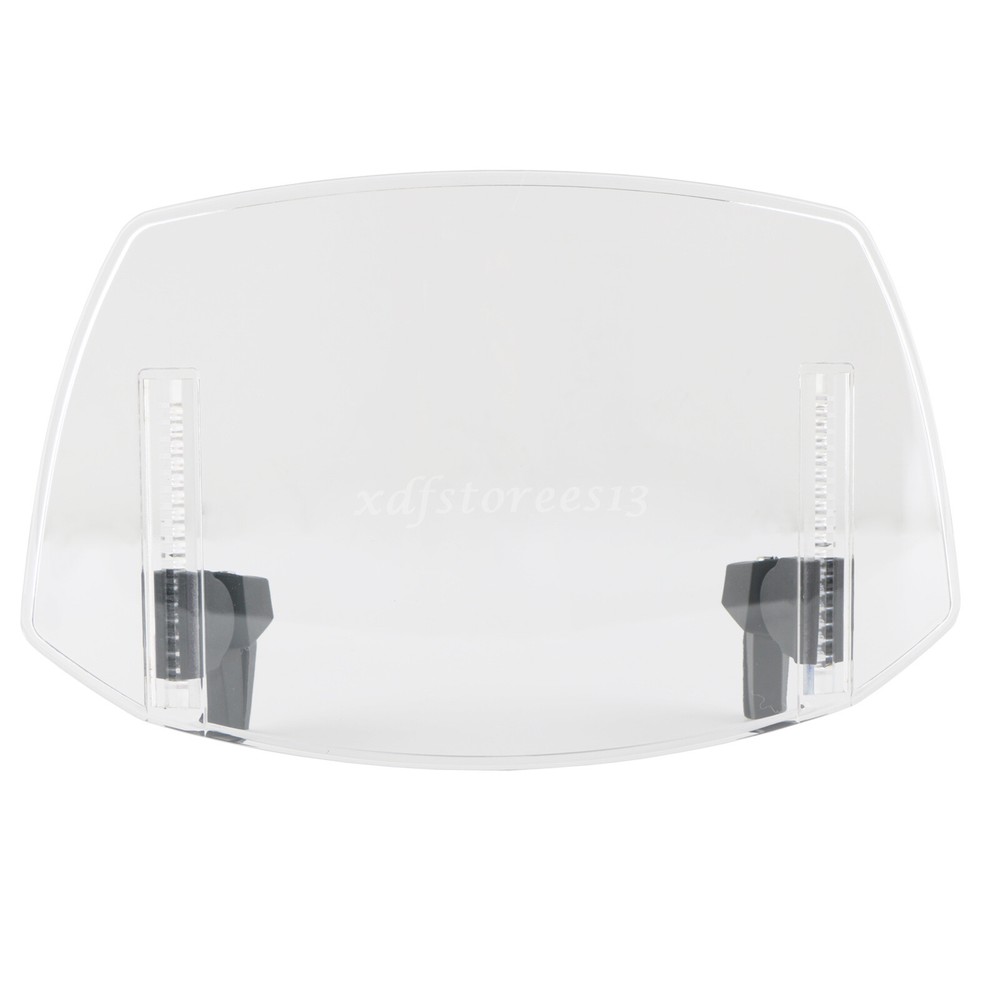 Motorcycle Universal Clip On Windshield Wind Screen Deflector Extension Spoiler