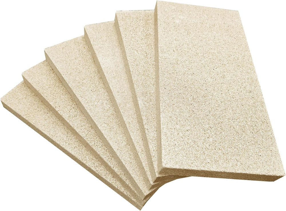 High Temperature Resistant Vermiculite Fire Bricks (6 Pack)