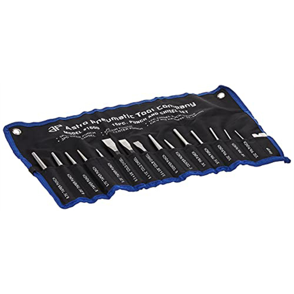 Astro Pneumatic 1600 16 Piece Punch & Chisel Set