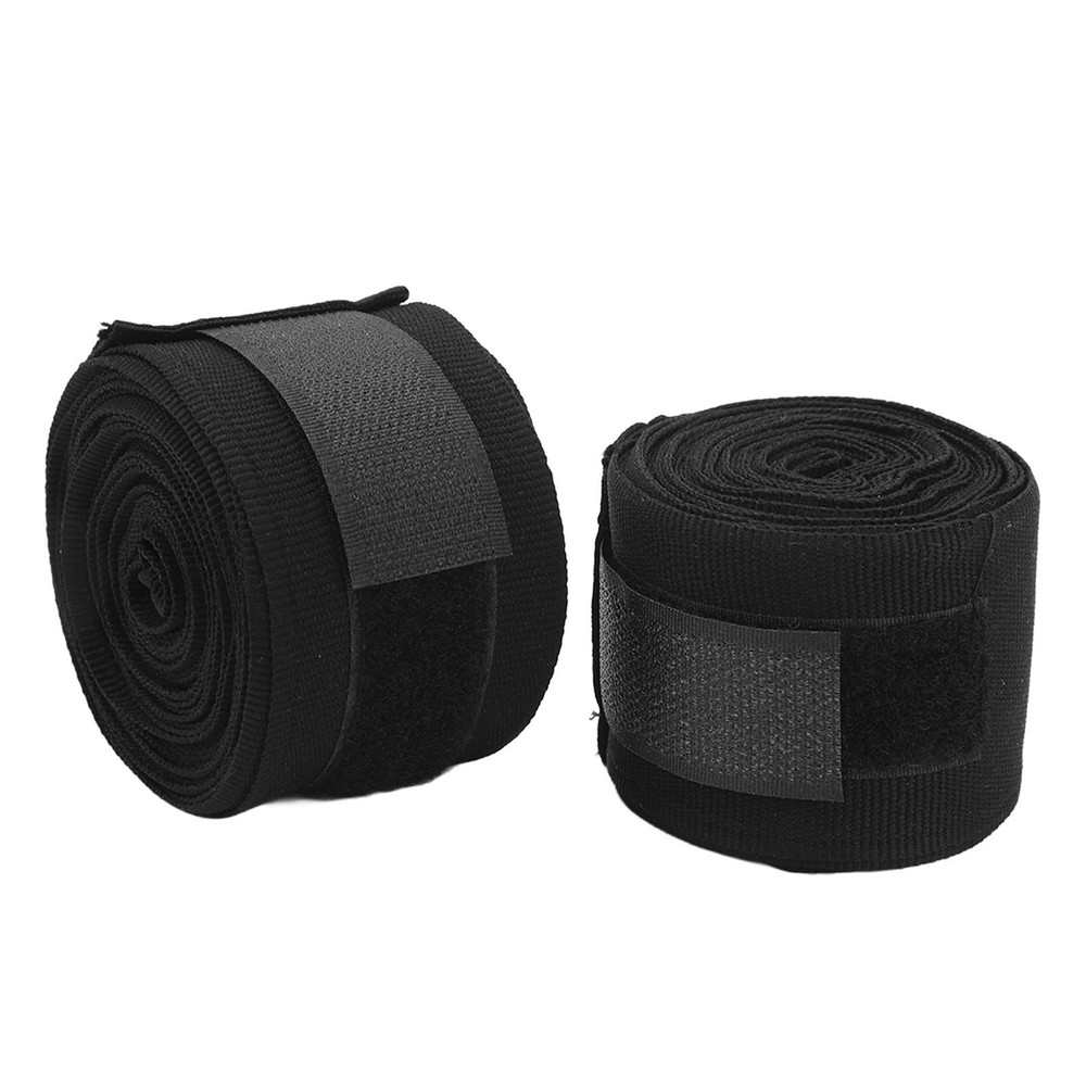 2pcs Boxing Handwraps 5m Quick Drying Hook Loop Black