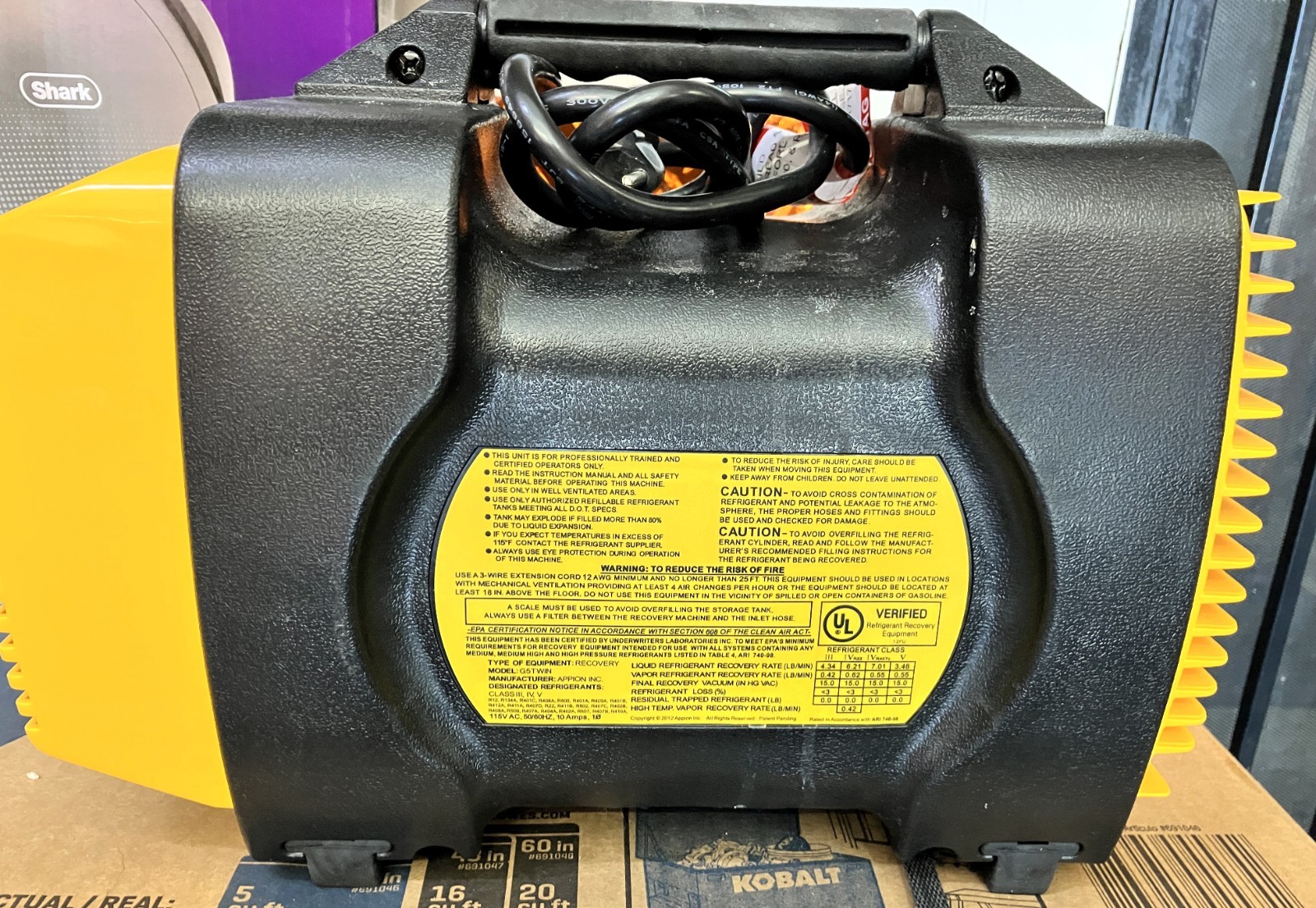 APPION G5 TWIN Refrigerant Recovery Machine (FRE015601)