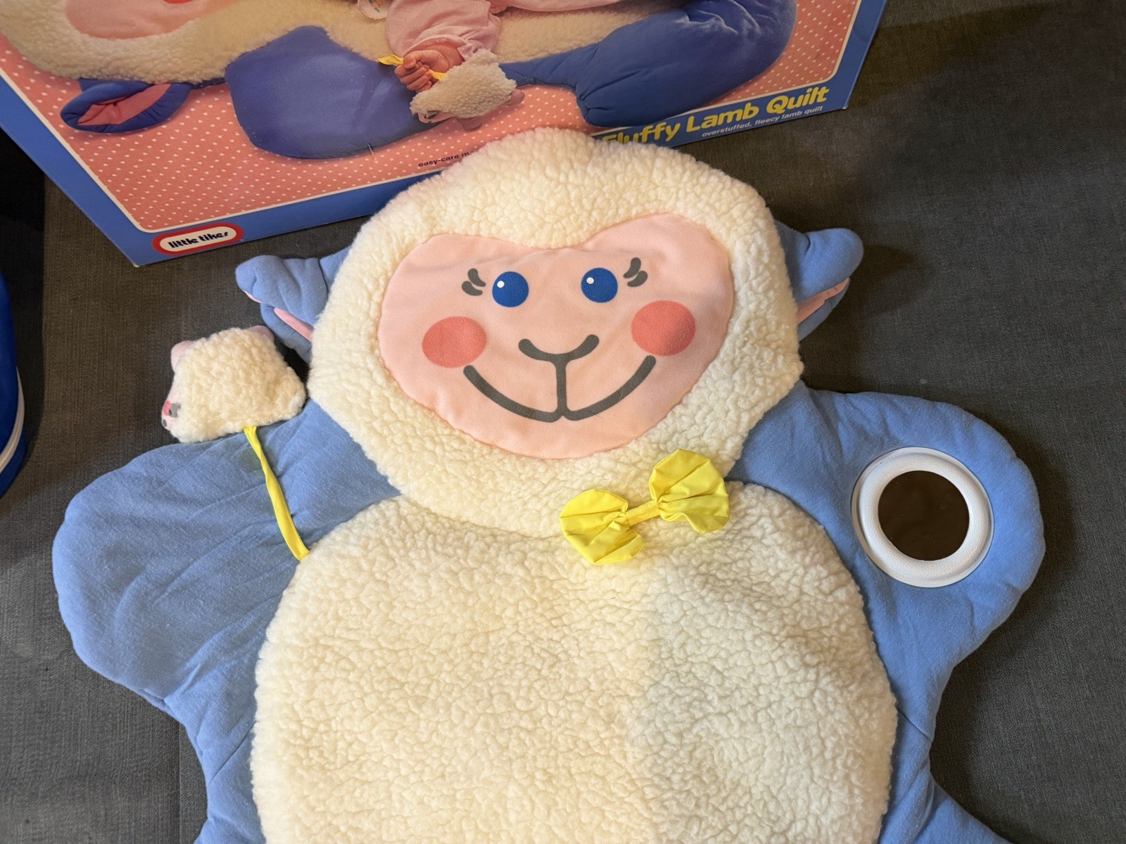 IN BOX Vintage 1992 Little Tikes Fluffy Lamb Quilt Baby Play Mat Tummy Time Toy