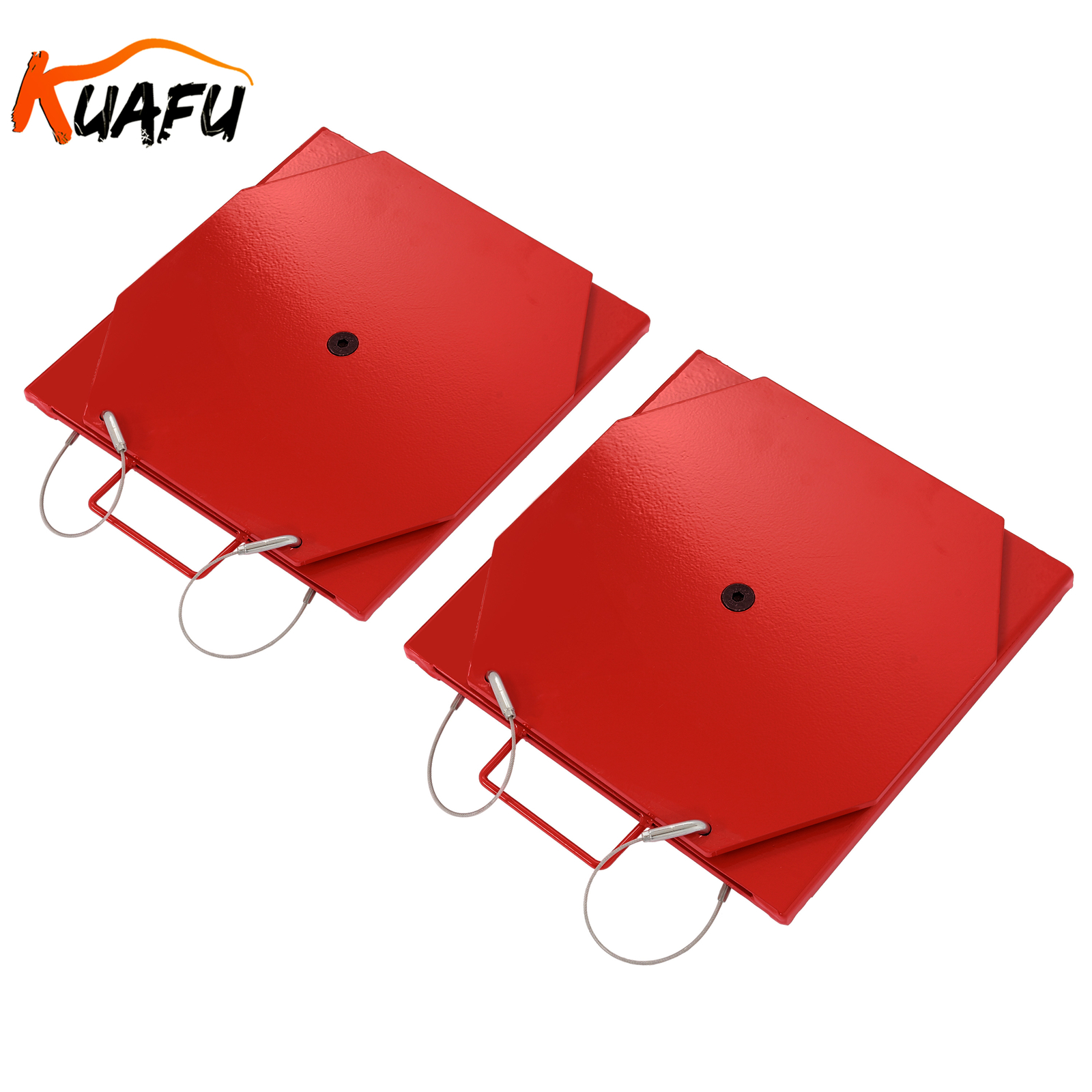 2X Wheel Front Alignment Turn Plate Set For Passenger Car Truck Turntable-Red