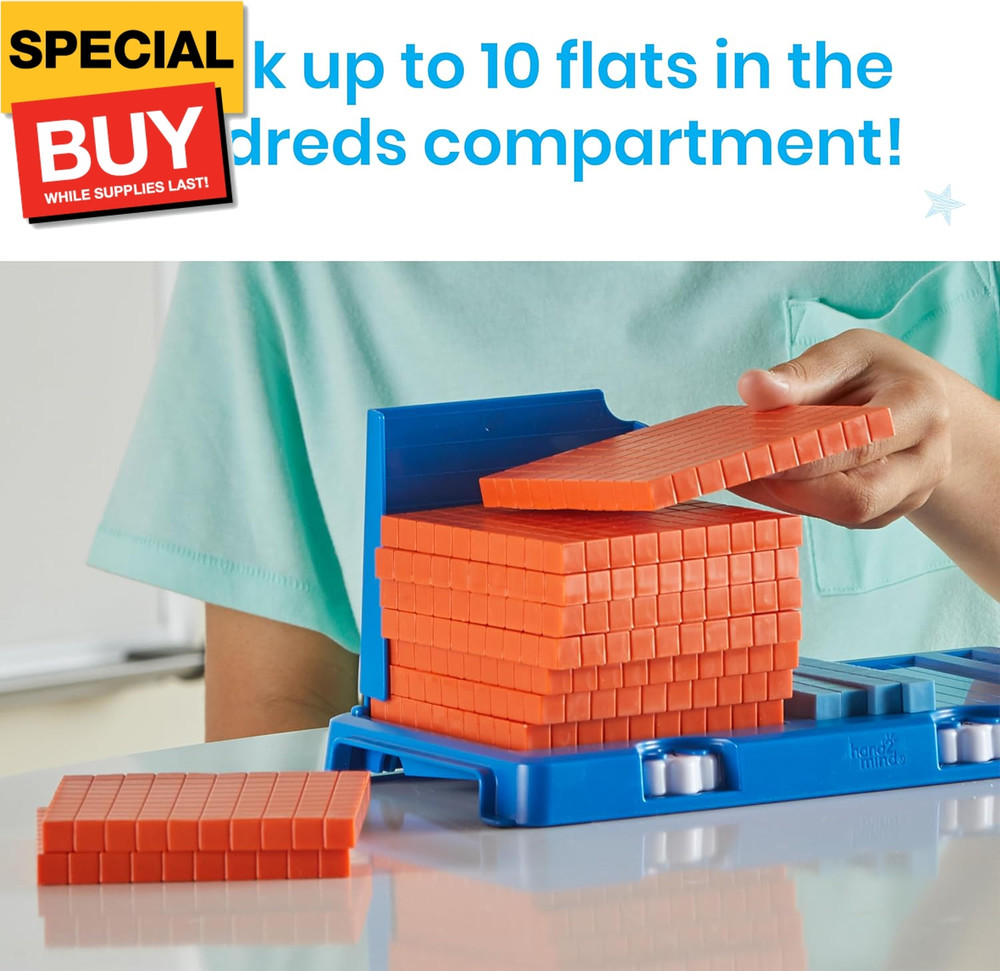 Place Value Frame with Base Ten Blocks, Base 10 Blocks, Educational Math Manipul