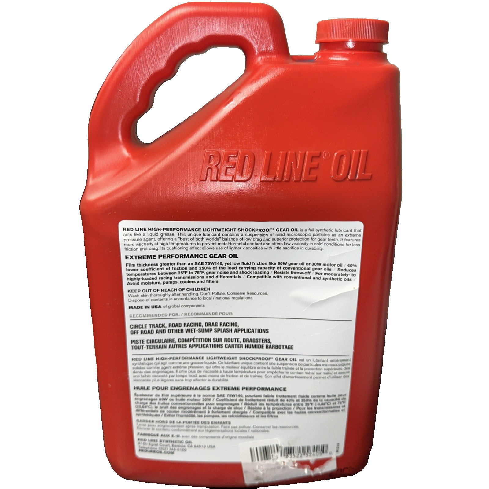 Redline 58405 Lightweight Shock Proof Gear Oil, Gallon