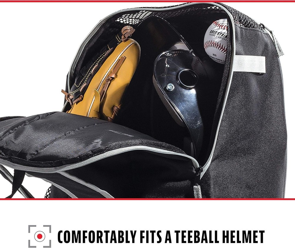 Child's MLB Baseball Bat Pack - Comfortable, Ventilated Backpack with Pockets